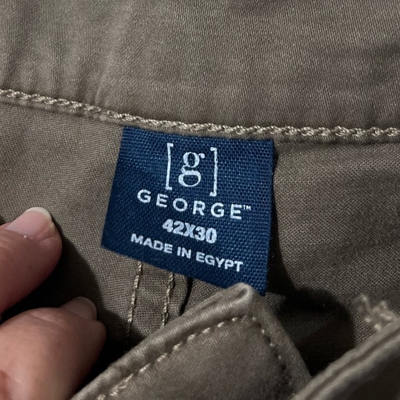 George Men's Chinos in Dark Gray Khaki 40x30 - Picture 3 of 8